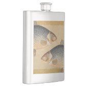 Karper vissen schilderen zoetwater tekening heupfles (Rechts)