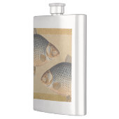 Karper vissen schilderen zoetwater tekening heupfles (Links)