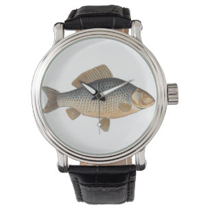 Karper vissen schilderen zoetwater tekening  horloge