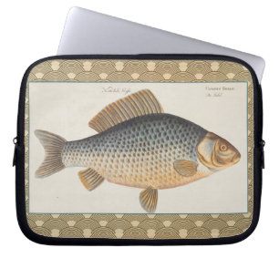Karper vissen schilderen zoetwater tekening laptop sleeve