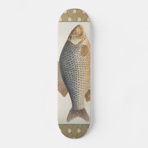 Karper vissen schilderen zoetwater tekening skateboard