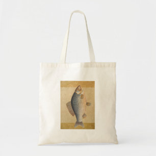 Karper vissen schilderen zoetwater tekening tote bag
