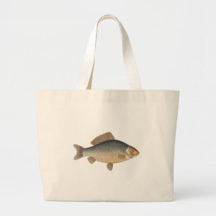 Karper vissen vissen schilderen zoetwater tekening grote tote bag