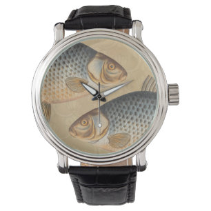 Karper vissen vissen schilderen zoetwater tekening horloge