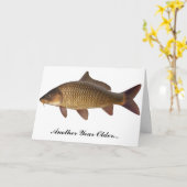 Karper Vist Verjaardag Kaart (Gele Bloem)