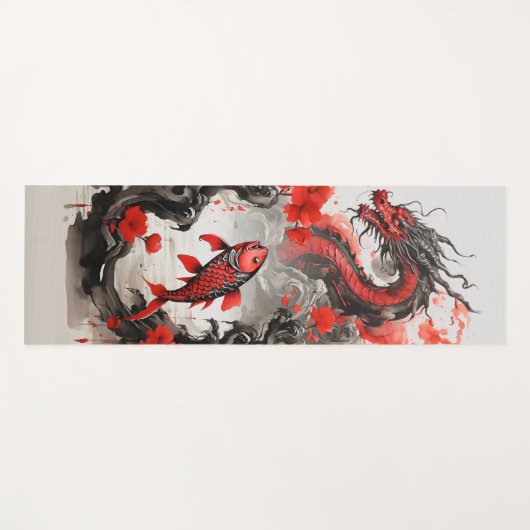 Karper wordt een draak yogamat (Voorkant (horizontaal))