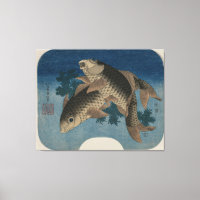 Karper Zwemmen door Water Weeds – Canvas Print