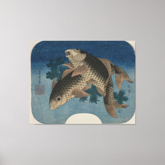 Karper Zwemmen door Water Weeds – Canvas Print (Voorkant)