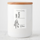 Karpervisfilets Productlabel Voedselcontainer Etiket (Voorkant)