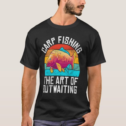 Karpervissen De Kunst van het Afwachten van Karper T-shirt (Voorkant)