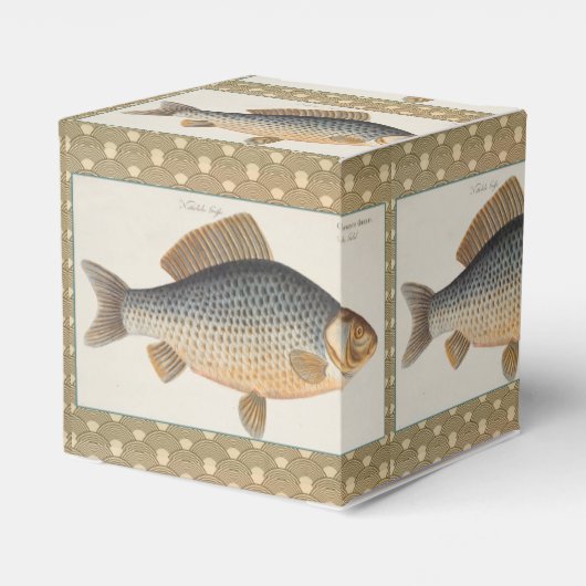 Karpervisvisserij schilderij zoetwater bedankdoosjes (Achterkant)