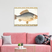 Karpervisvisserij schilderij zoetwater canvas afdruk (Insitu (Woonkamer))