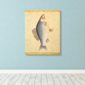 Karpervisvisserij schilderij zoetwater canvas afdruk (Insitu (Houten vloer))