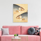 Karpervisvisserij schilderij zoetwater canvas afdruk (Insitu (Woonkamer))