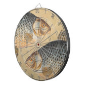 Karpervisvisserij schilderij zoetwater dartbord (Voorkant Rechts)