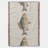 Karpervisvisserij schilderij zoetwater deken (Voorkant Verticaal)