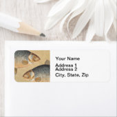 Karpervisvisserij schilderij zoetwater etiket (Insitu)