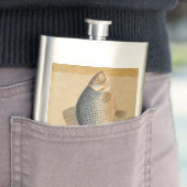 Karpervisvisserij schilderij zoetwater heupfles (Voorbeeld)