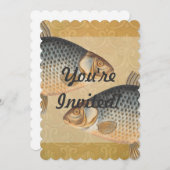 Karpervisvisserij schilderij zoetwater kaart (Voorkant / Achterkant)