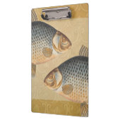 Karpervisvisserij schilderij zoetwater klembord (Links)