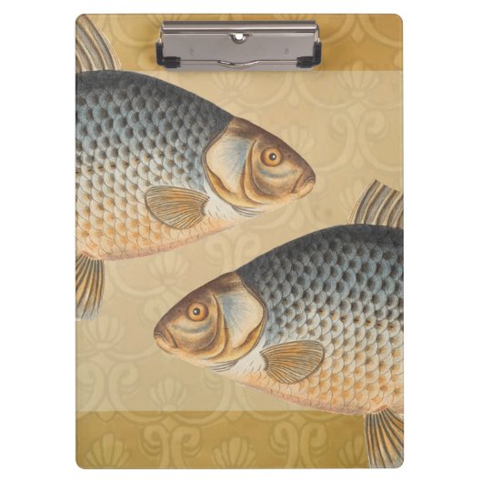 Karpervisvisserij schilderij zoetwater klembord (Voorkant)