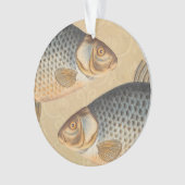 Karpervisvisserij schilderij zoetwater ornament (voorkant)