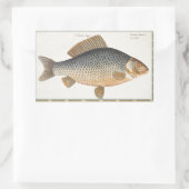 Karpervisvisserij schilderij zoetwater rechthoekige sticker (Tas)