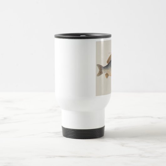 Karpervisvisserij schilderij zoetwater reisbeker (Center)