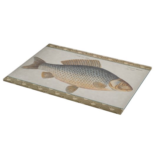Karpervisvisserij schilderij zoetwater snijplank (Hoek)