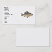 Karpervisvisserij schilderij zoetwater visitekaartje (Voorkant / Achterkant)