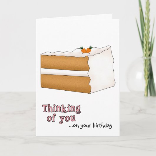 Karrot Cake Birthday Card Kaart (Voorkant)