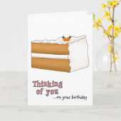 Karrot Cake Birthday Card Kaart (Gele Bloem)