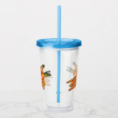 Karrot cartoon illustratie acryl drinkbeker (Rechts)