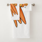 Karrot cartoon illustratie bad handdoek (Insitu)