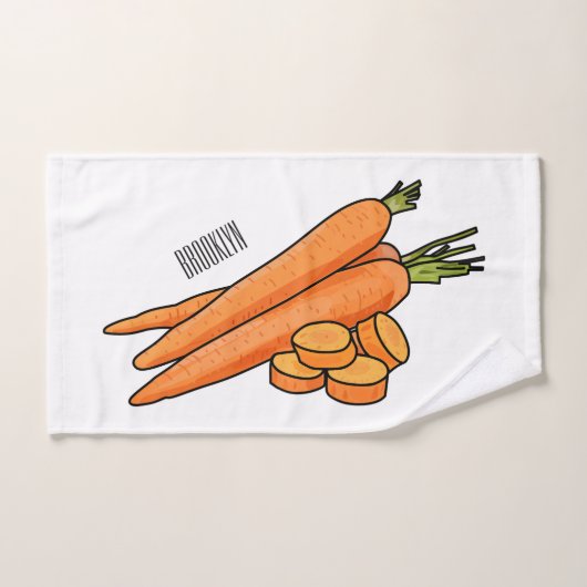 Karrot cartoon illustratie bad handdoek (Handdoek)