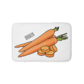Karrot cartoon illustratie badmat (Voorkant)