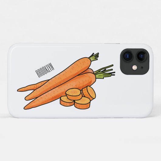 Karrot cartoon illustratie Case-Mate iPhone case (Achterkant (horizontaal))