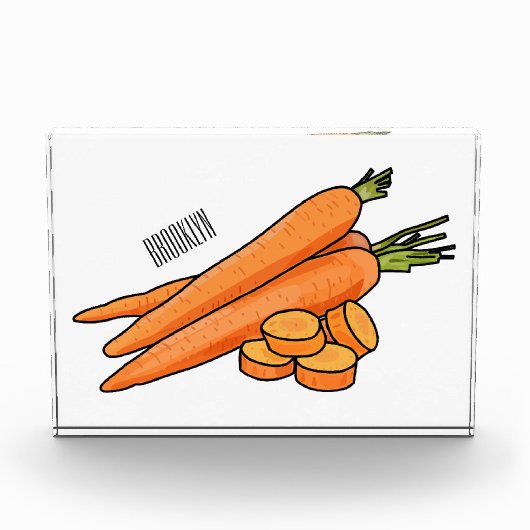 Karrot cartoon illustratie fotoblokken (Voorkant)