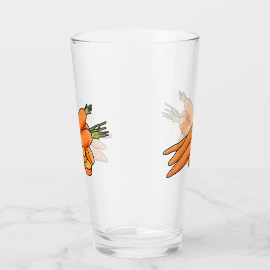 Karrot cartoon illustratie glas (Rechts)