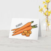 Karrot cartoon illustratie kaart (Gele Bloem)