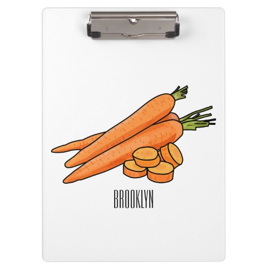 Karrot cartoon illustratie klembord (Voorkant)