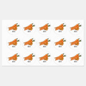 Karrot cartoon illustratie labels (Vel)