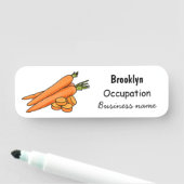 Karrot cartoon illustratie naamplaatje (In situ)