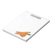 Karrot cartoon illustratie notitieblok (Linkerzijde)
