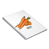 Karrot cartoon illustratie notitieboek (Rechterzijde)