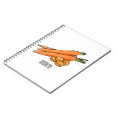 Karrot cartoon illustratie notitieboek (Linkerzijde)