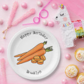 Karrot cartoon illustratie papieren bordje (Feest)