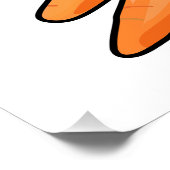 Karrot cartoon illustratie perfect poster (Hoek)