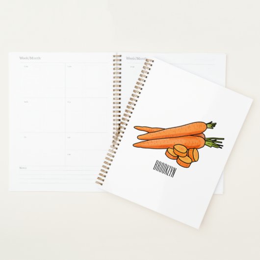 Karrot cartoon illustratie planner (Display)