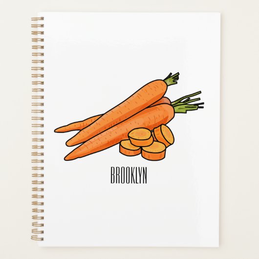 Karrot cartoon illustratie planner (Voorkant)